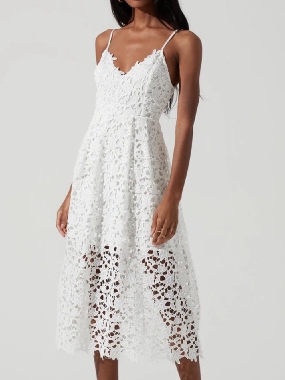 Astr The Label Lace A Line Midi Dress